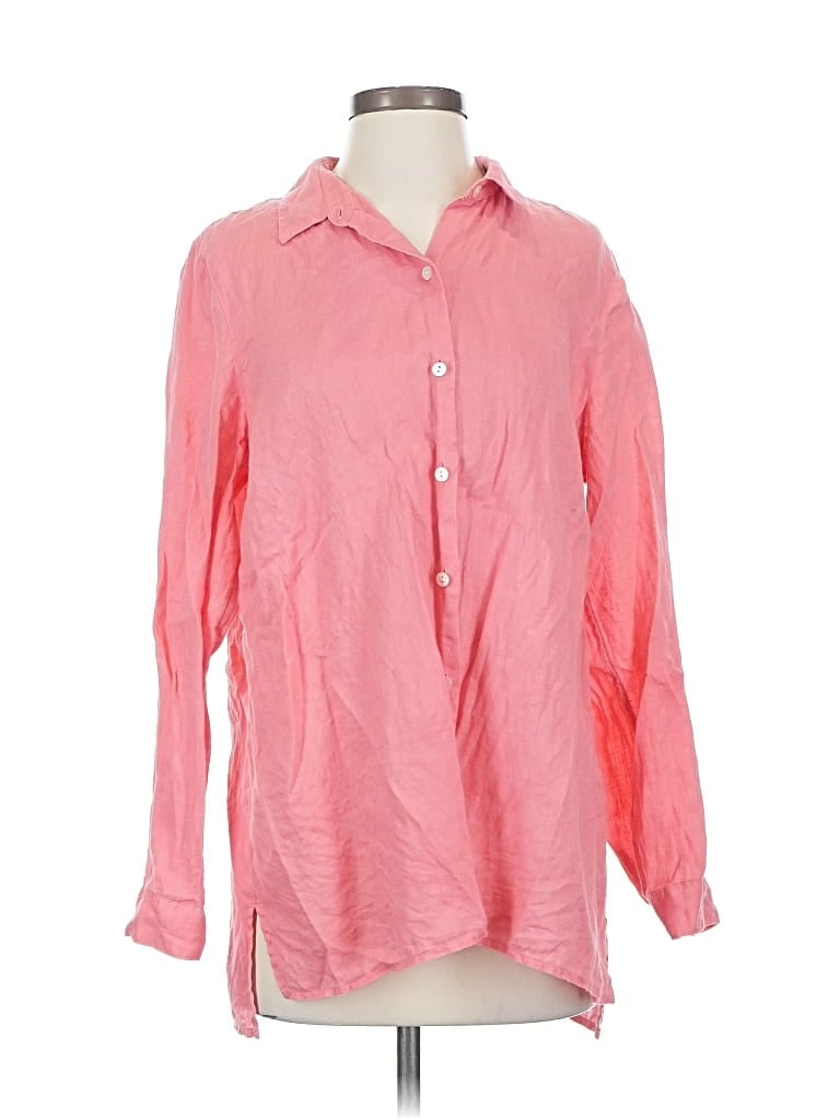 Click to view more detailed imagery on our partner's website Pre-owned Jjill Long Sleeve Button Down Shirt In Pink
