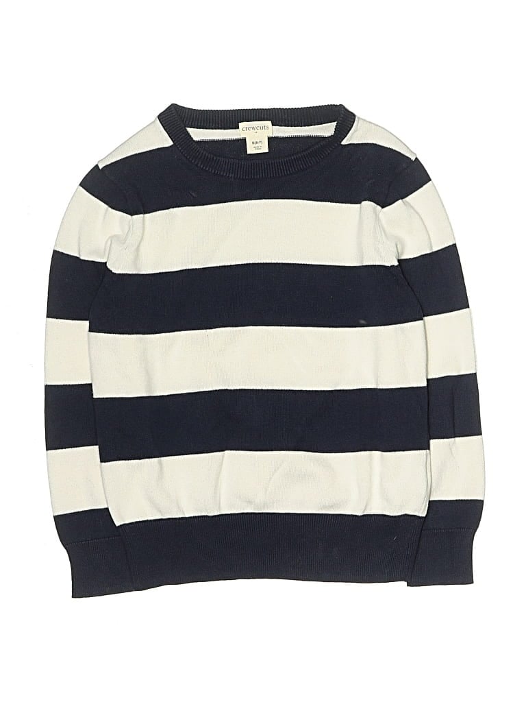 Pre-owned Crewcuts Kids' Pullover Sweater In White