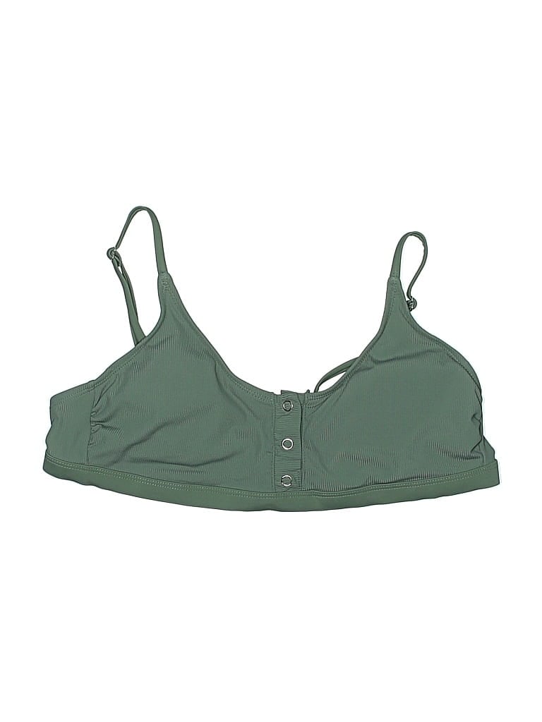 XHILARATION Pre-owned Swimsuit Top Green Swimwear