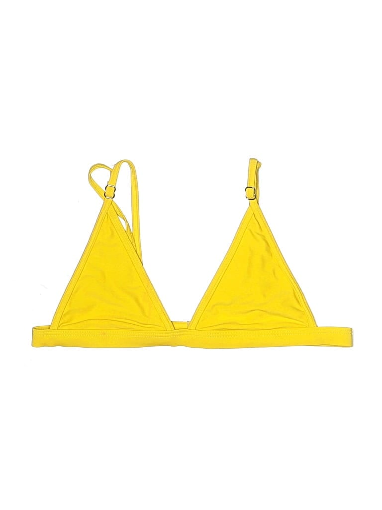 Pre-owned Unbranded Swimsuit Top Yellow Swimwear