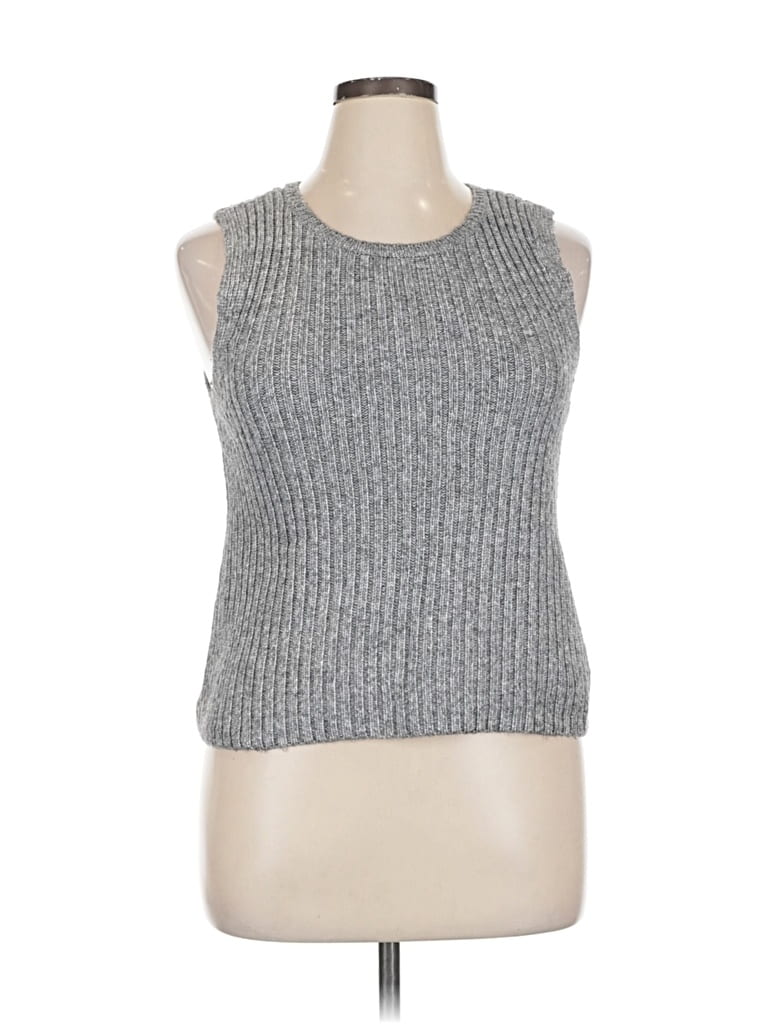 Pre-owned Sonoma Goods For Life Sweater Vest In Silver
