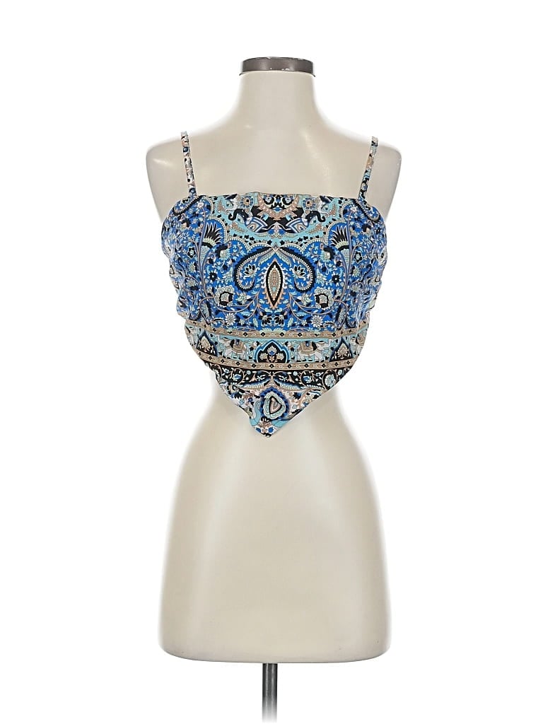 Pre-owned Lulus Sleeveless Blouse In Blue