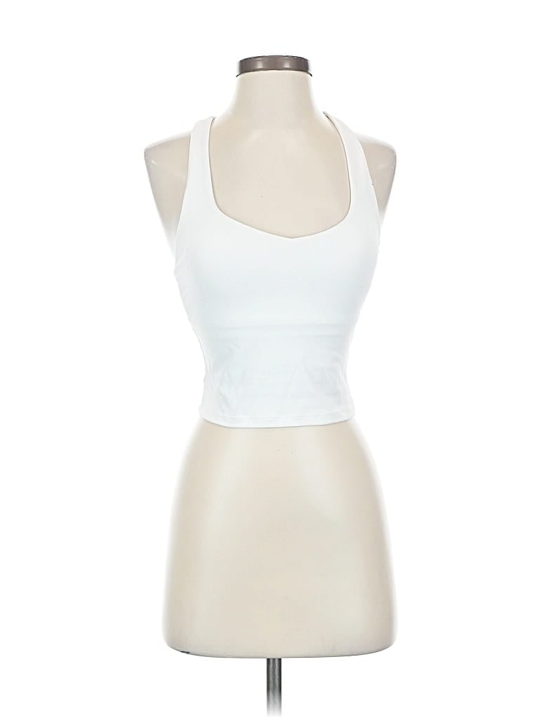 Click to view more detailed imagery on our partner's website Pre-owned Fabletics Tank Top White Halter Neckline Tops