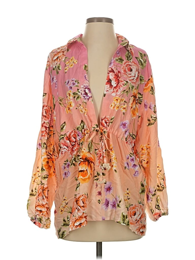 Click to view more detailed imagery on our partner's website Pre-owned Pq 3/4 Sleeve Blouse In Pink