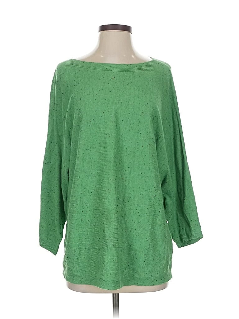 Click to view more detailed imagery on our partner's website Pre-owned Jjill 3/4 Sleeve Top Green Boatneck Tops