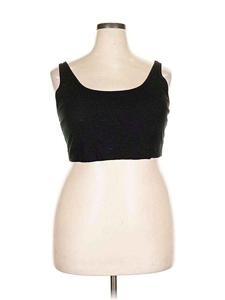 Pre-owned Wild Fable Tank Top Black Strapless Neckline Tops
