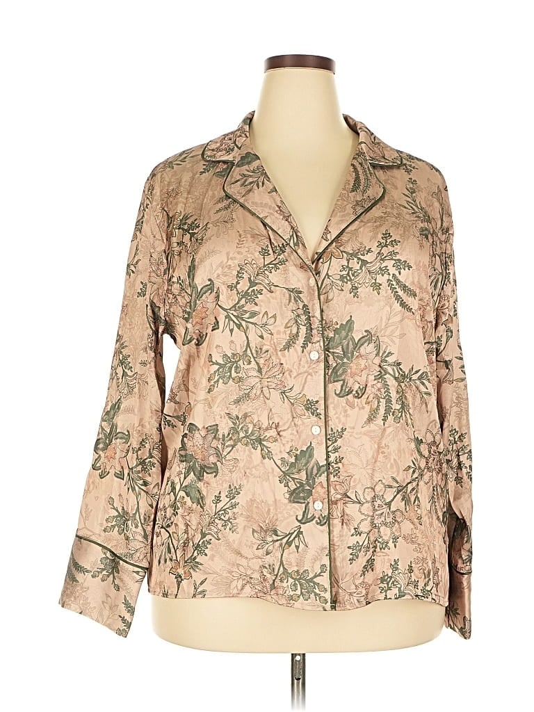 Pre-owned Primark 3/4 Sleeve Blouse In Brown