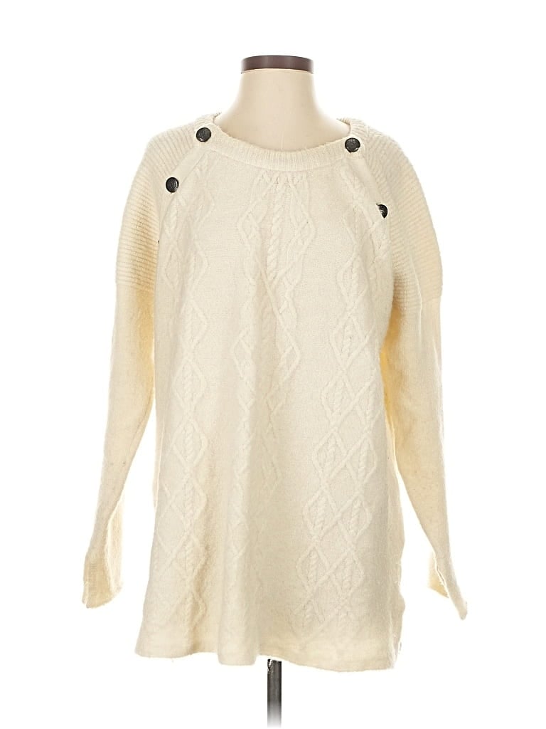 Pre-owned Mango Pullover Sweater In White