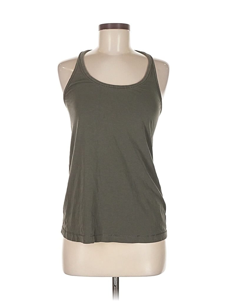 Pre-owned Lululemon Athletica Tank Top Green Halter Neckline Tops