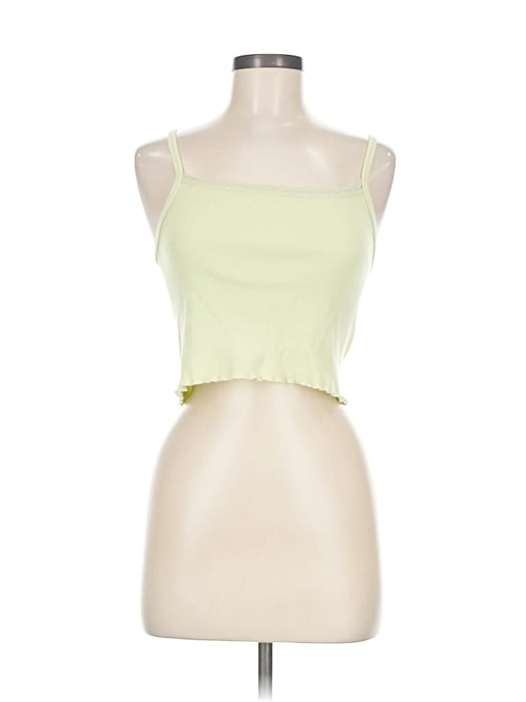 Pre-owned Brandy Melville Tube Top Green Strapless Neckline Tops