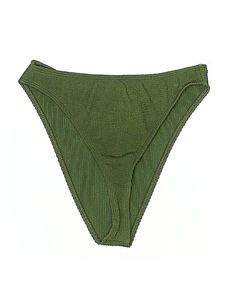 Pre-owned Good American Swimsuit Bottoms In Green