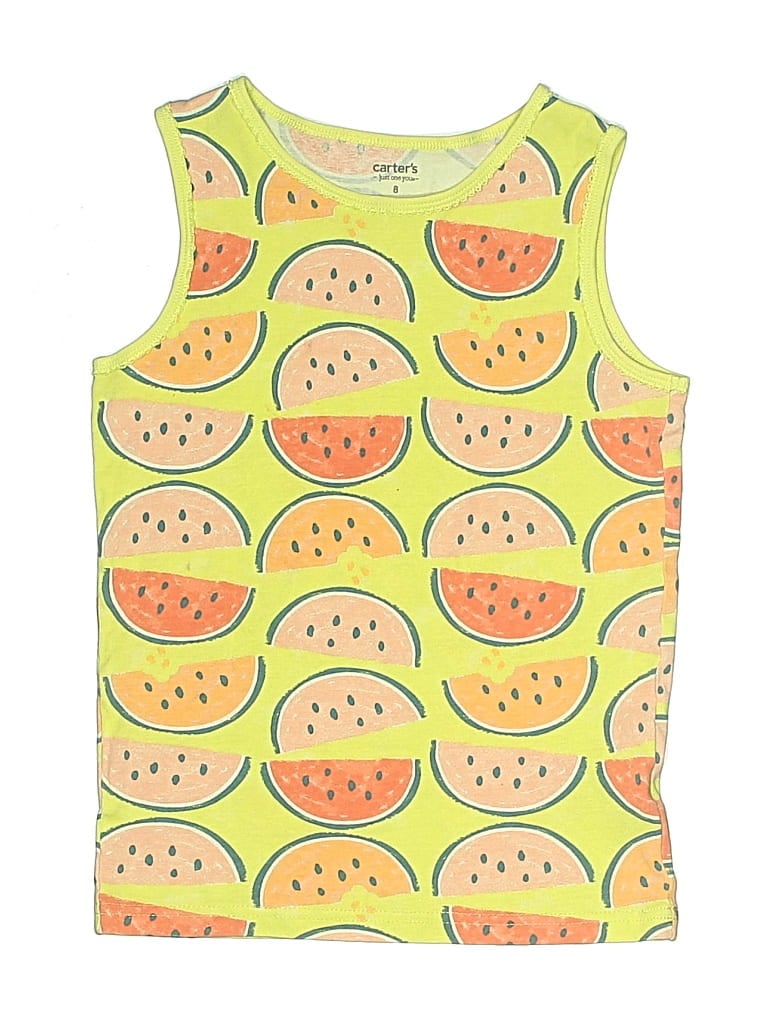 Pre-owned Just One You Made By Carter's Kids' Tank Top Yellow Halter Neckline Tops