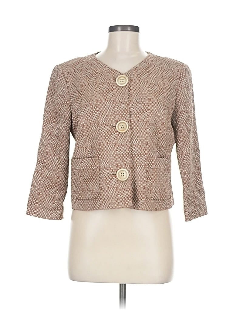 Pre-owned Lafayette 148 Blazer Jacket In Brown