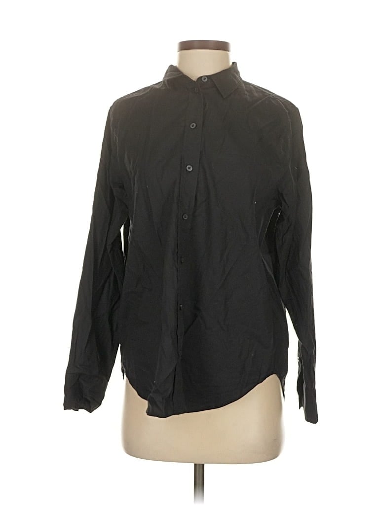 Pre-owned Everlane Long Sleeve Button Down Shirt In Black