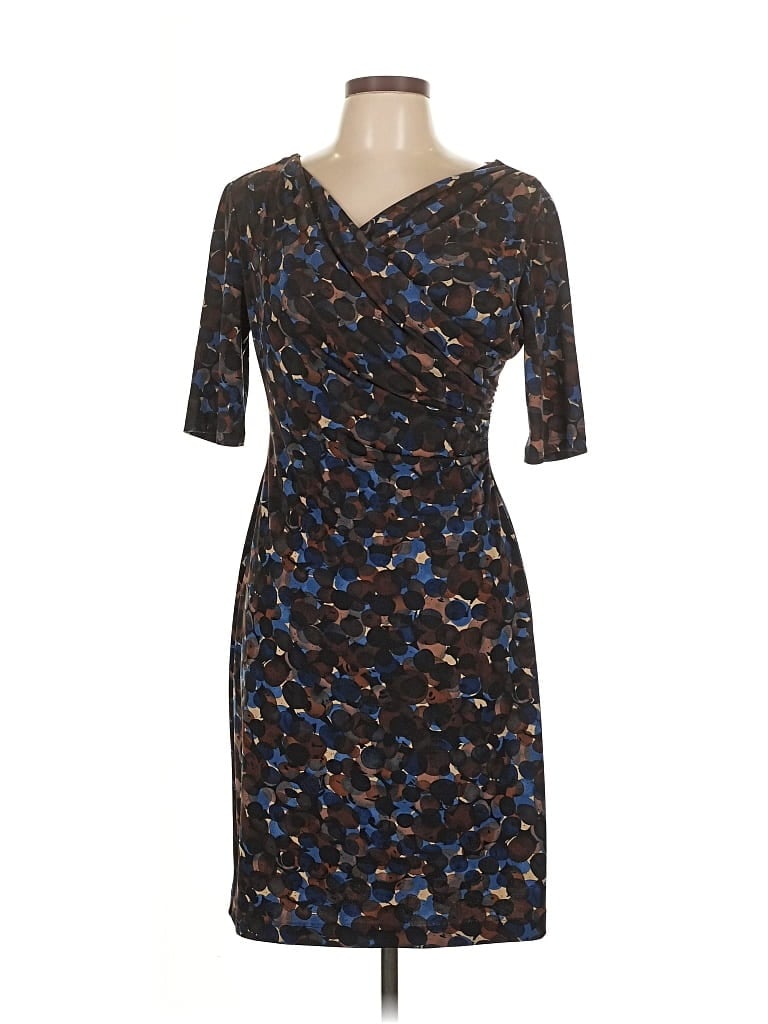 Pre-owned Connected Apparel Cocktail Dress In Brown