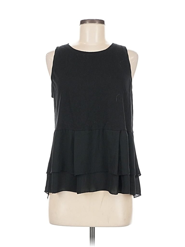 Pre-owned Ann Taylor Loft Sleeveless Blouse In Black