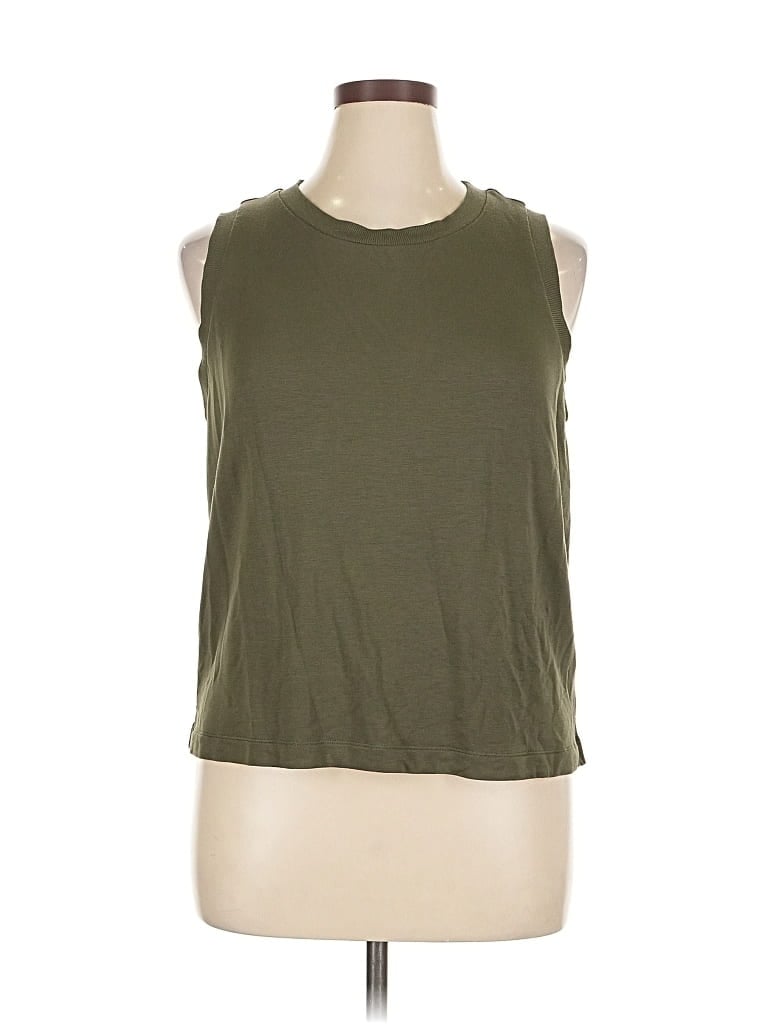 Pre-owned Ann Taylor Loft Outlet Sleeveless Top Green Halter Neckline Tops
