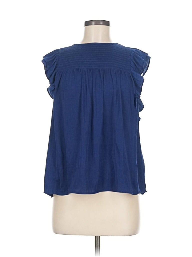 Pre-owned Popsugar Sleeveless T-shirt In Blue
