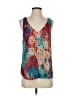 Lavender Brown Teal Sleeveless Blouse Size S - photo 1