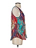 Lavender Brown Teal Sleeveless Blouse Size S - photo 4