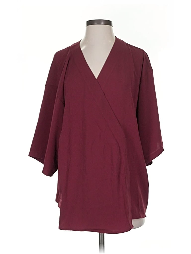 Click to view more detailed imagery on our partner's website Pre-owned Treasure & Bond Cardigan Sweater In Burgundy
