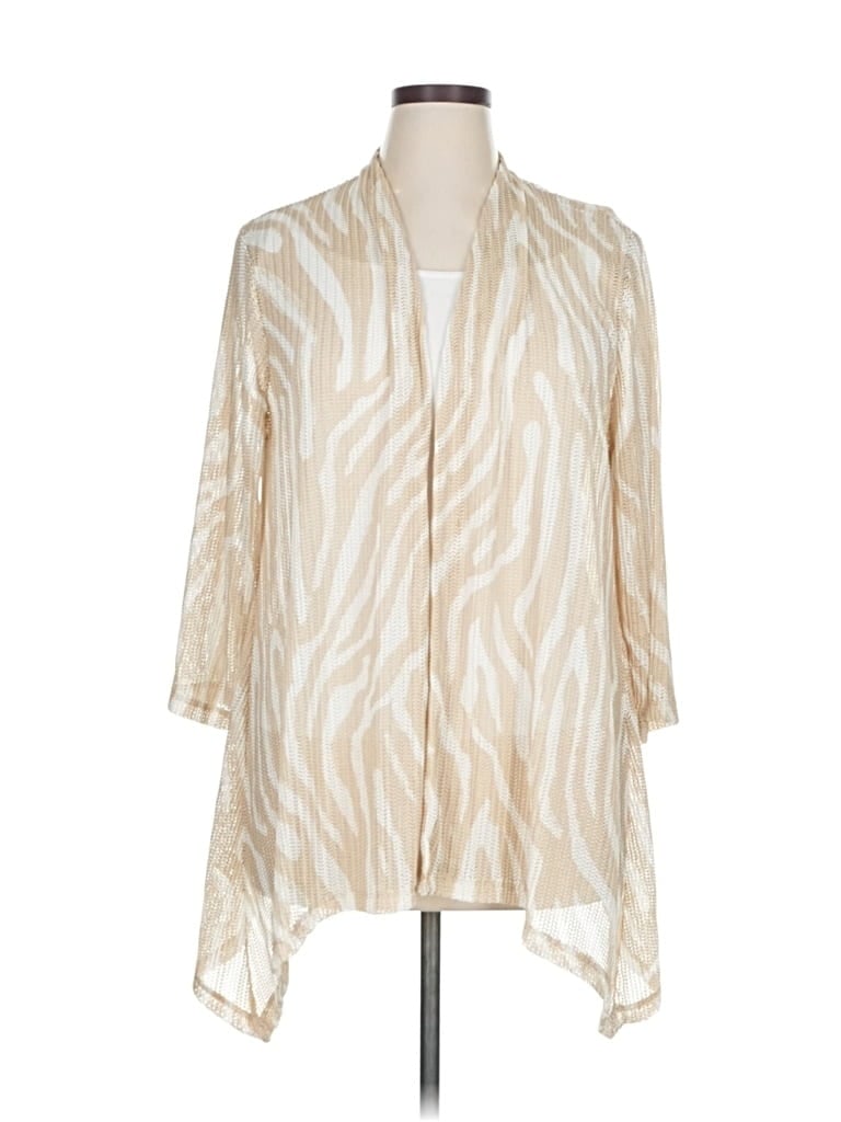 Pre-owned Travelers By Chico's Kimono In White