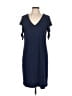 Clara Sun Woo Solid Blue Casual Dress Size L - photo 1