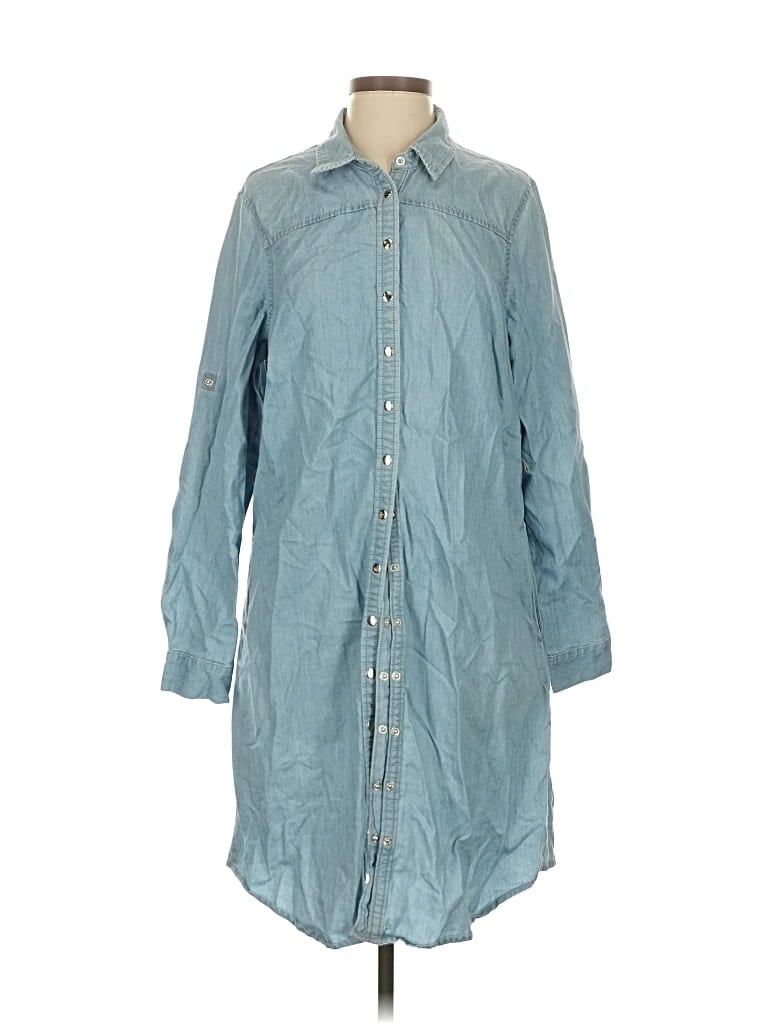 Pre-owned New York And Company Casual Dress In Blue