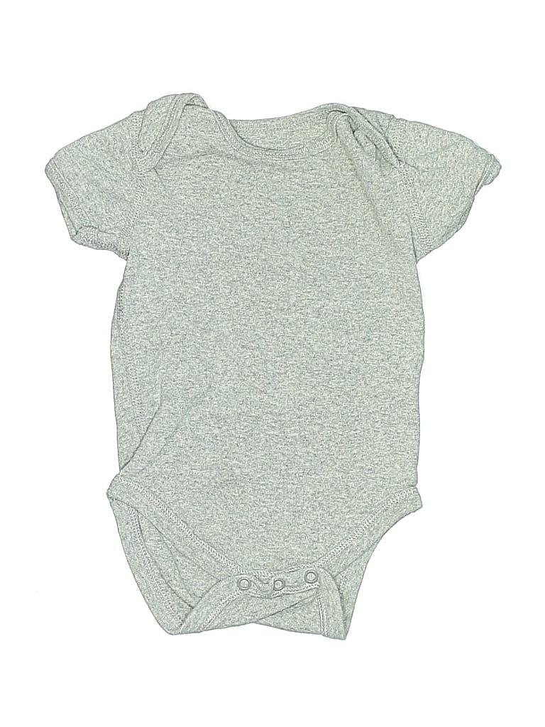 BURT'S BEES BABY Pre-owned Babies' Short Sleeve Onesie In Gray