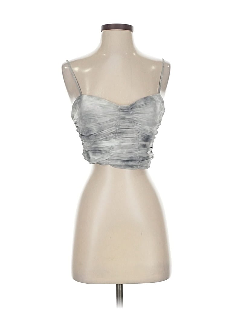 Pre-owned Cotton Candy La Tube Top Silver Strapless Neckline Tops