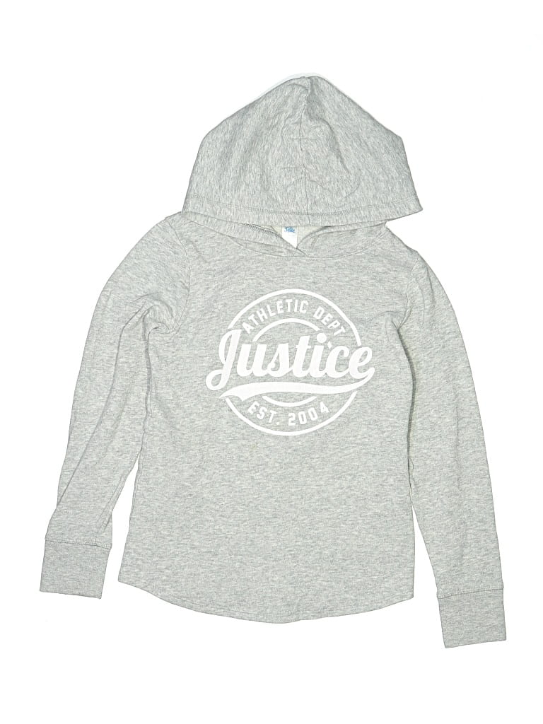 Pre-owned Justice Kids' Pullover Hoodie In Silver