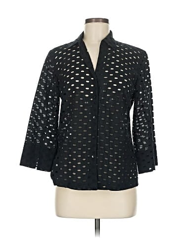 Jones New York Signature 3/4 Sleeve Button-Down Shirt (view 1)