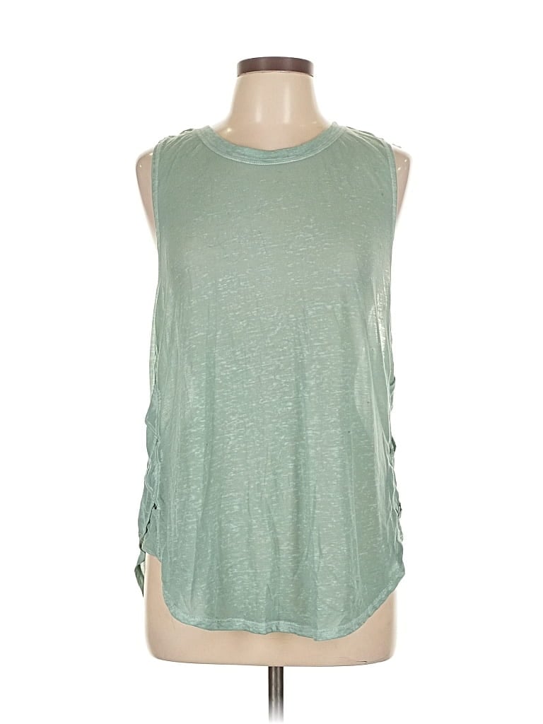 Click to view more detailed imagery on our partner's website Pre-owned Gaiam Sleeveless Top Green Boatneck Tops