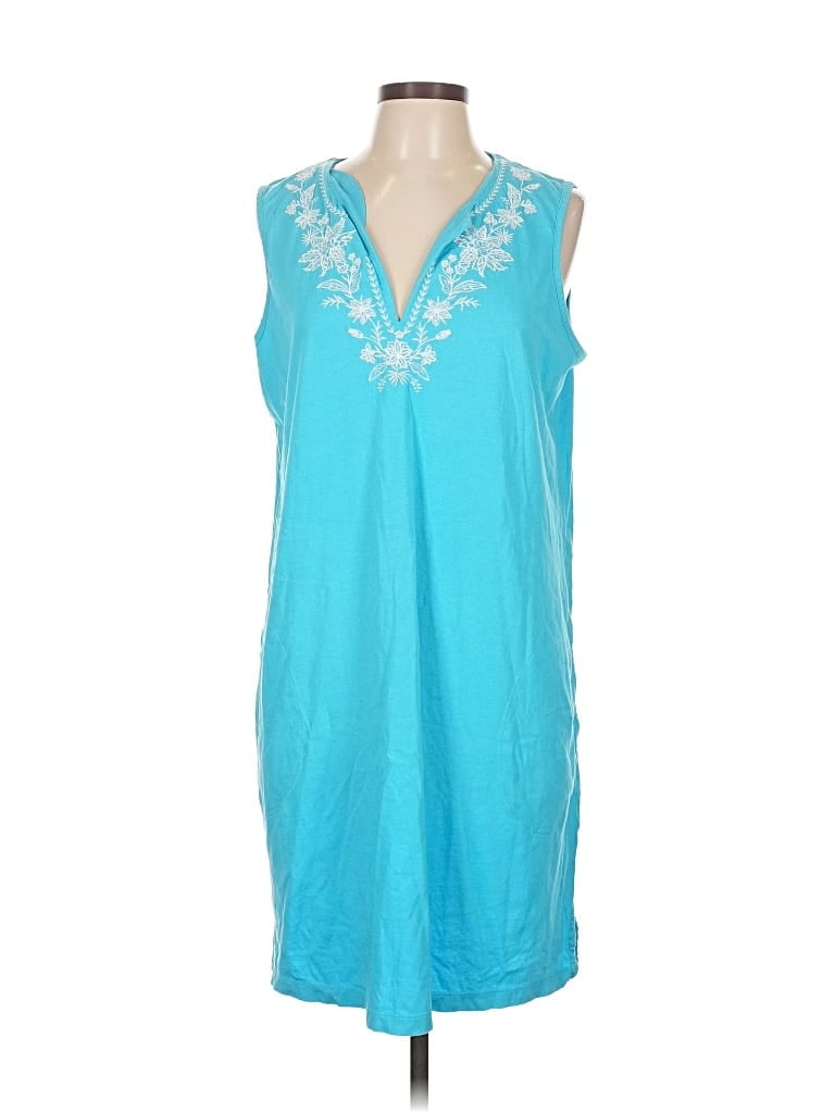 Pre-owned Lands' End Casual Dress In Blue