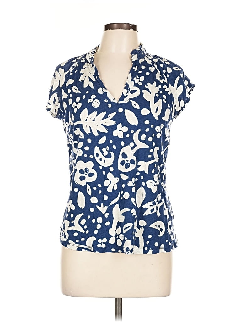 Click to view more detailed imagery on our partner's website Pre-owned Nzt By Nic+zoe Short Sleeve Polo Shirt In Blue