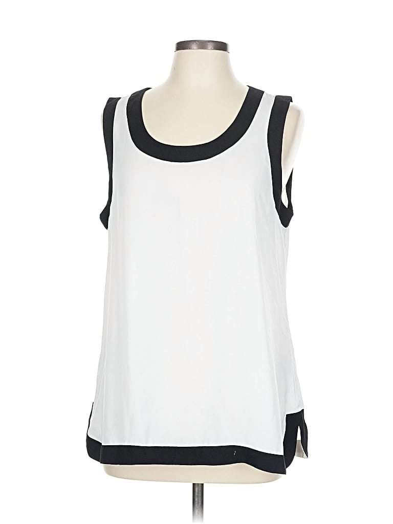 Pre-owned Banana Republic Sleeveless Blouse In White