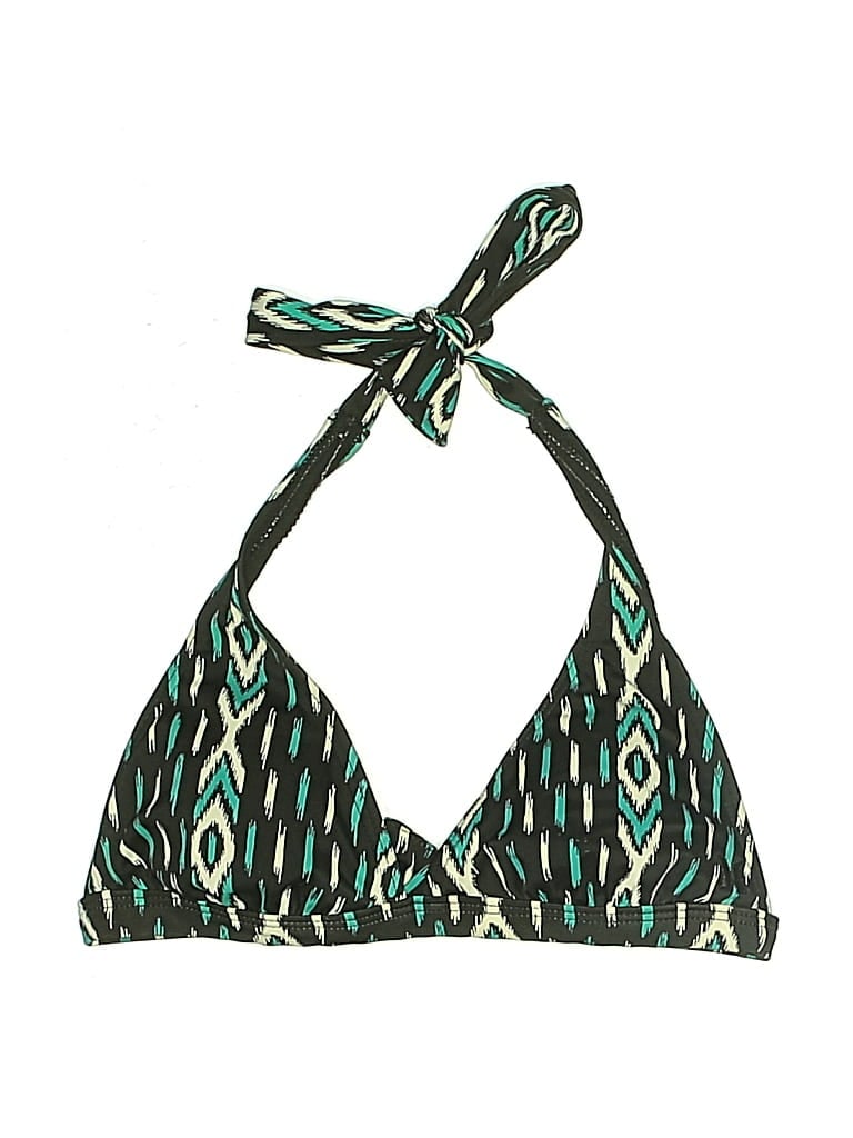 Pre-owned Under Armour Swimsuit Top Green Print Pattern Swimwear