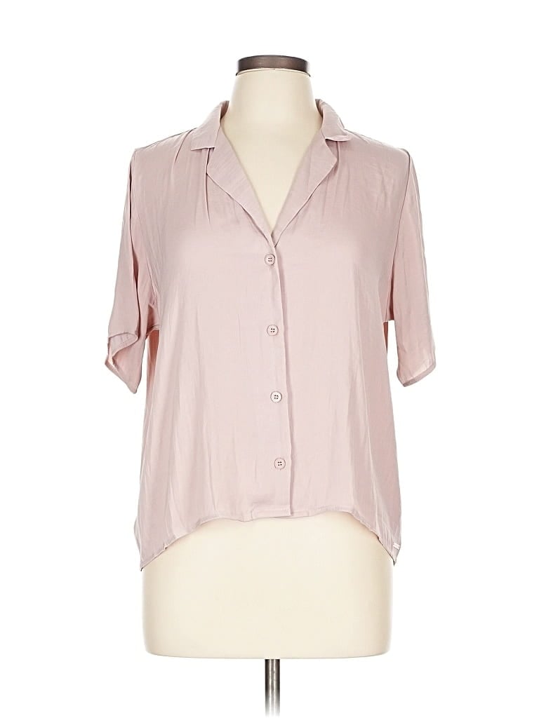 Pre-owned Danskin Short Sleeve Blouse In Pink