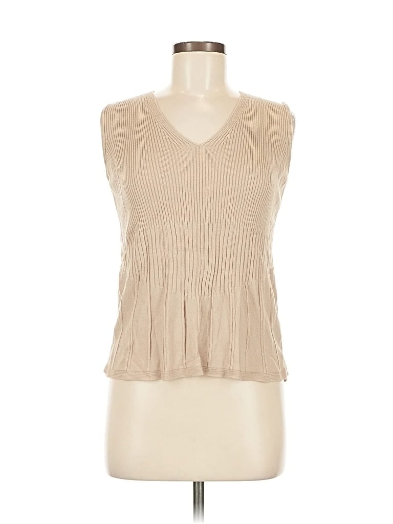 Pre-owned Jones New York Collection Sweater Vest In Brown