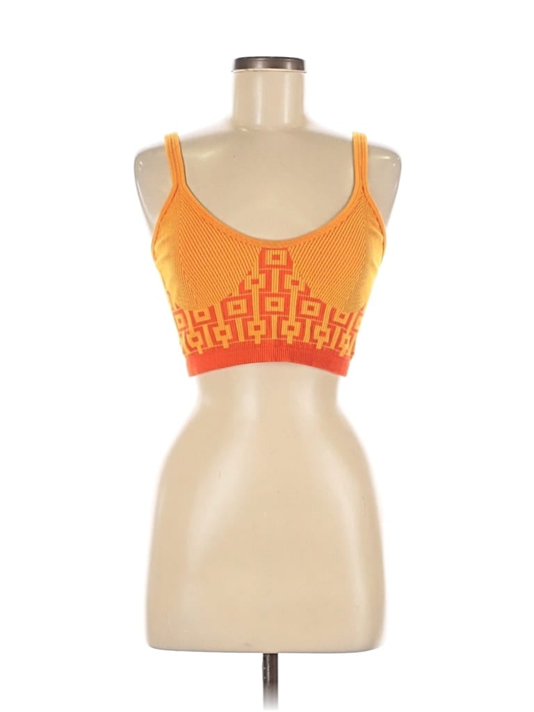 Pre-owned Zara Sports Bra In Orange