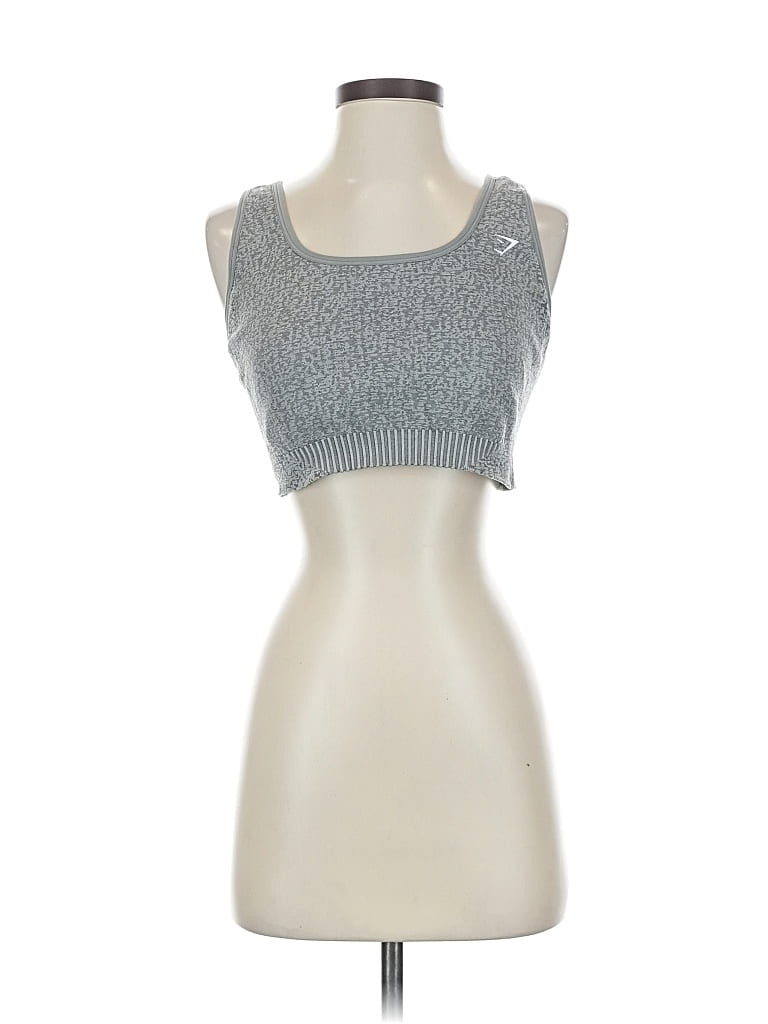 Click to view more detailed imagery on our partner's website Pre-owned Gymshark Tank Top Silver Strapless Neckline Tops