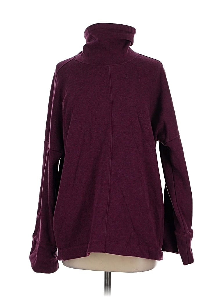 Pre-owned Athleta Turtleneck Sweater In Burgundy