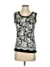Tribal 100% Polyester Silver Sleeveless Top Size S - photo 1