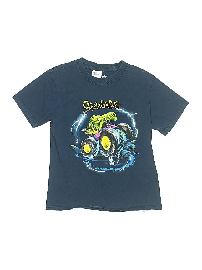 Pre-owned Port & Company Kids' Short Sleeve T-shirt In Blue