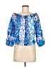 Rachel Zoe 100% Polyester Blue 3/4 Sleeve Blouse Size M - photo 1
