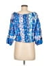 Rachel Zoe 100% Polyester Blue 3/4 Sleeve Blouse Size M - photo 2