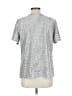Chances R Silver Short Sleeve Blouse Size L - photo 2