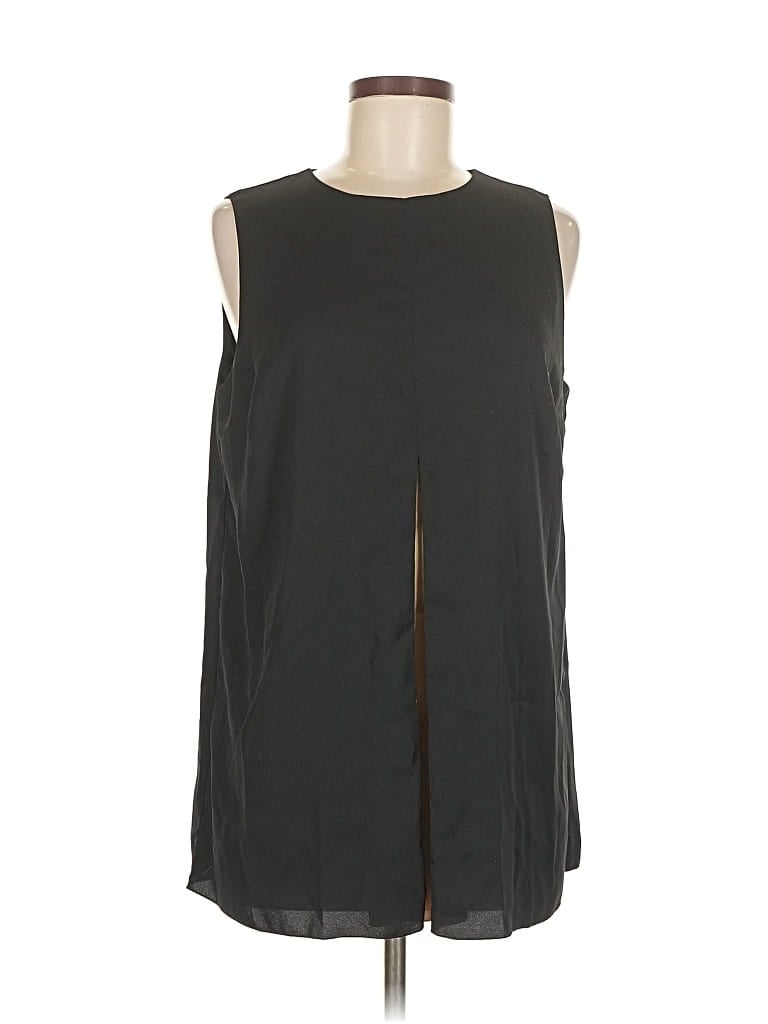 Pre-owned Black Label By Chico's Sleeveless Top Black Keyhole Neckline Tops