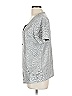 Chances R Silver Short Sleeve Blouse Size L - photo 5