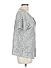 Chances R Silver Short Sleeve Blouse Size L - photo 4